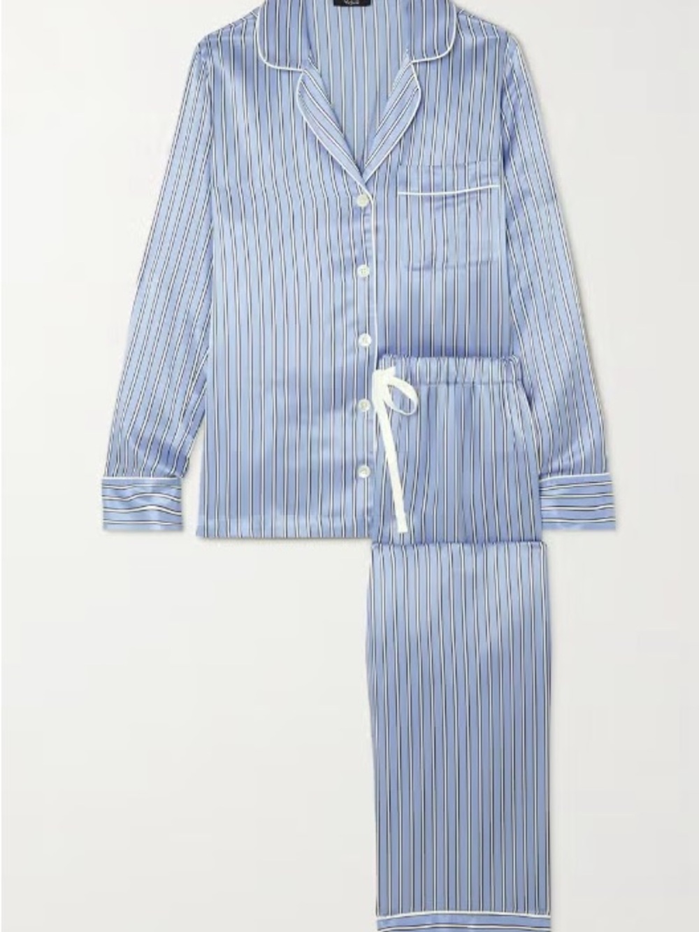 Rails Blue Striped Satin Pajama Set